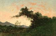 Jules Tavernier Marin Sunset in Back of Petaluma oil on canvas